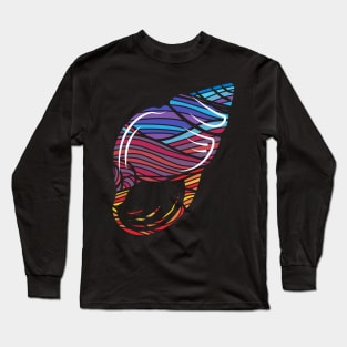 Olas del mar con colores Long Sleeve T-Shirt